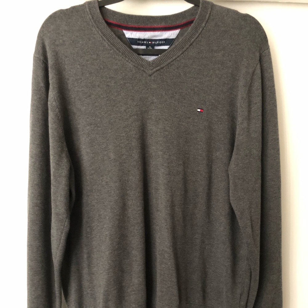 Tommy Hilfiger-V Neck Pullover Sweater Mens XL